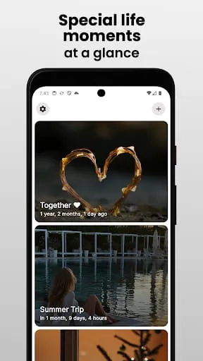 Moments Countdown widget