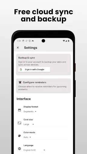 Moments Countdown widget