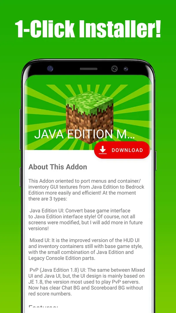 JAVA EDITION Mod for Minecraft