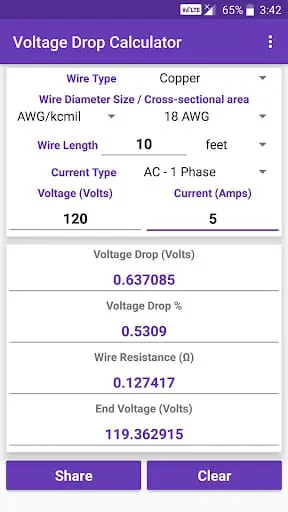 Voltage Drop Calculator