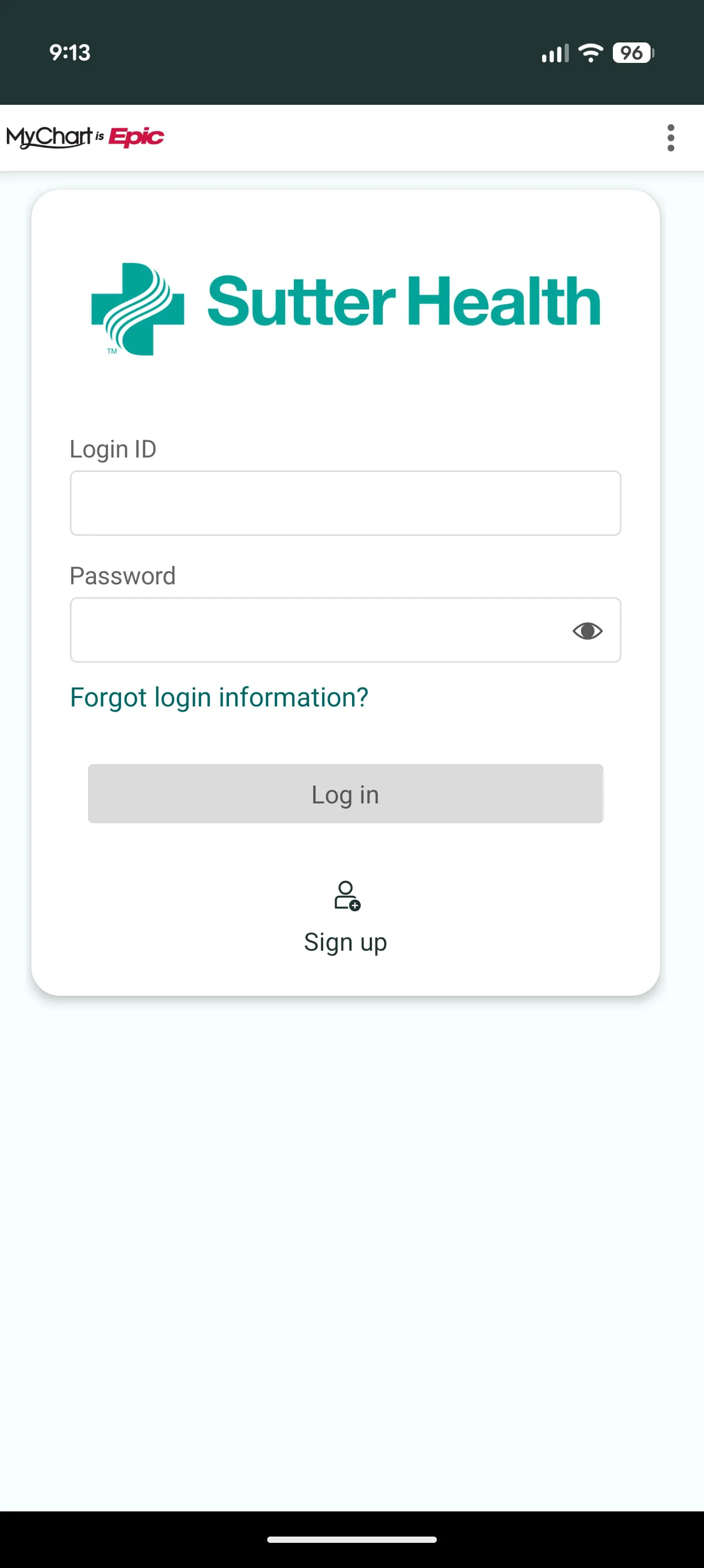 Sutter Health My Health Online