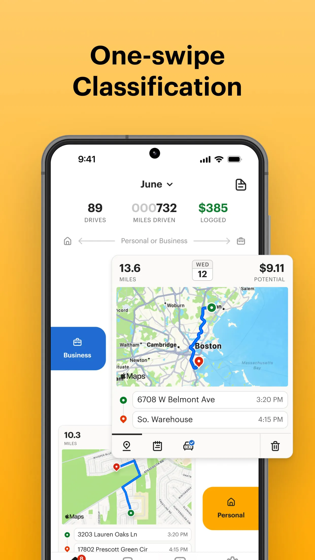 Mileage Tracker & Log