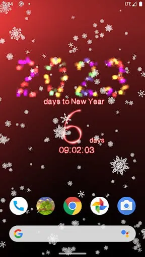 New Year's day countdown