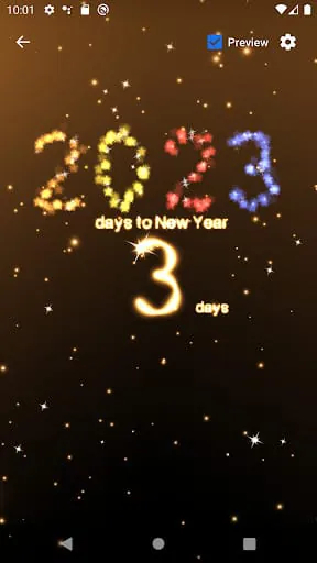 New Year's day countdown