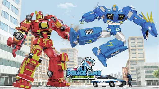 Limo Car Dino Robot Car Game