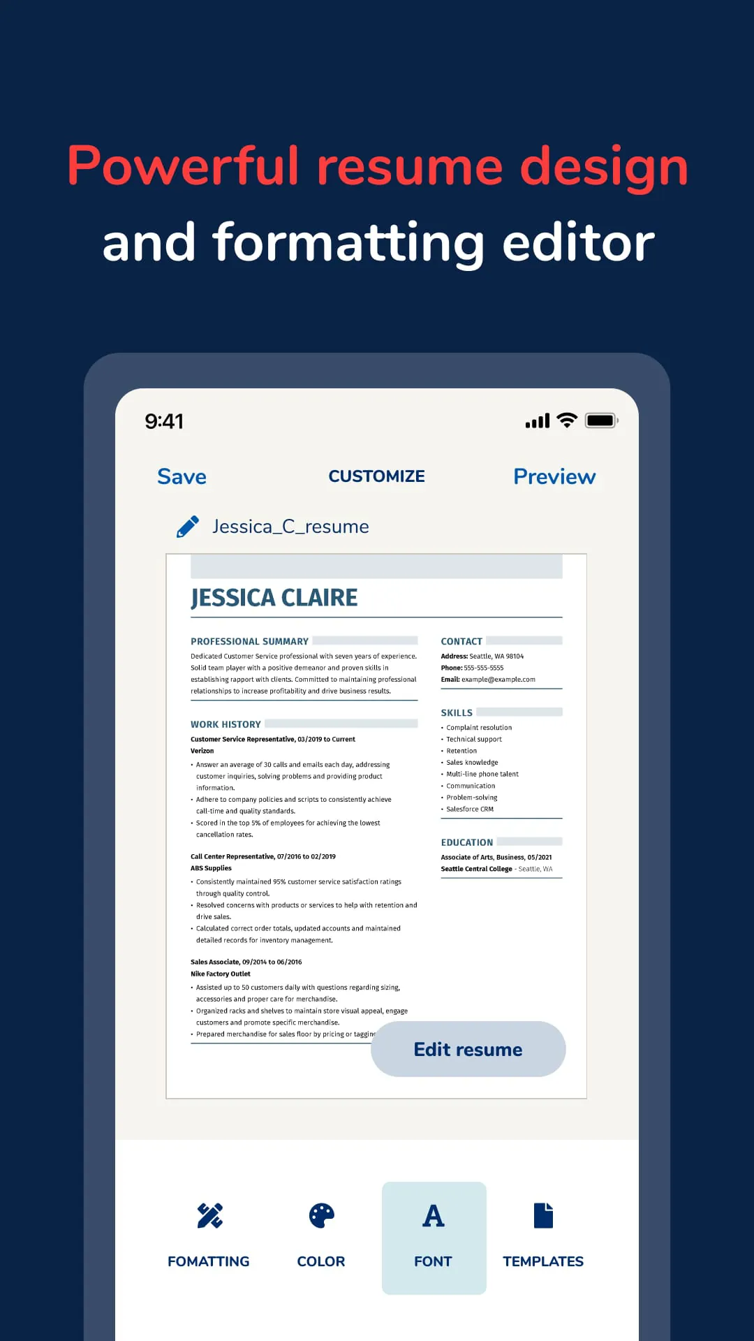 MyPerfectResume Builder