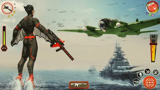 Flying Bat Robot Bike Game