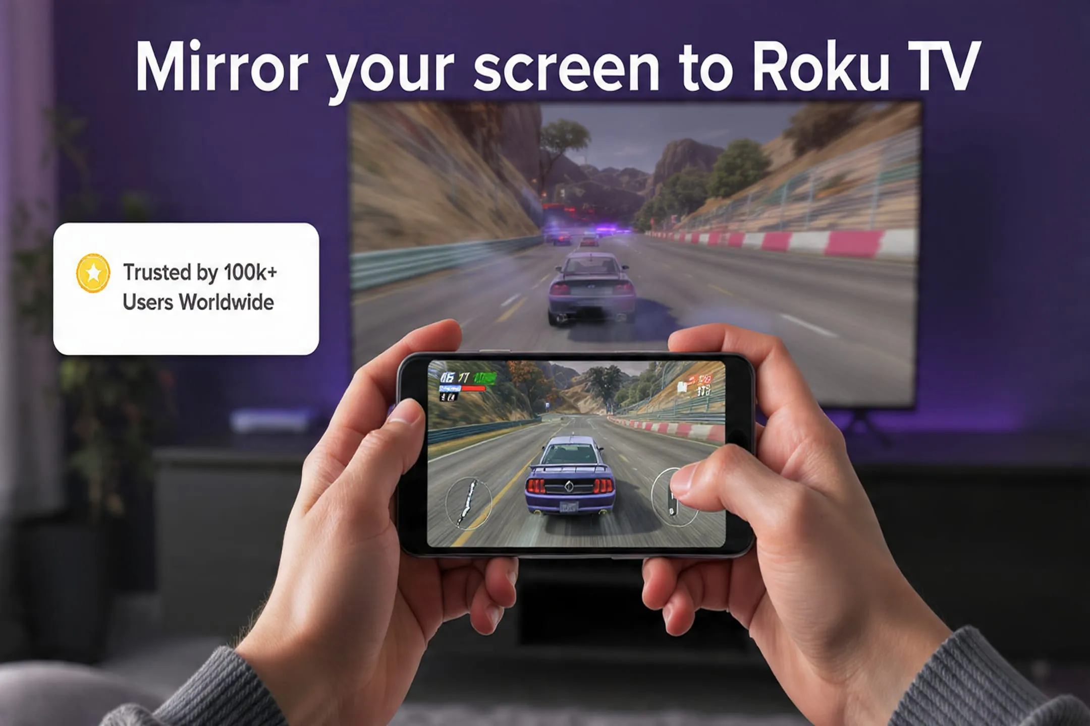 Mirror Screen To Roku Smart TV