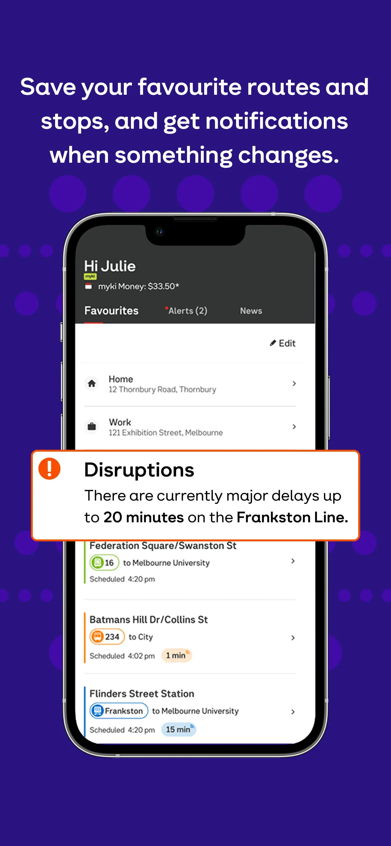 Public Transport Victoria app