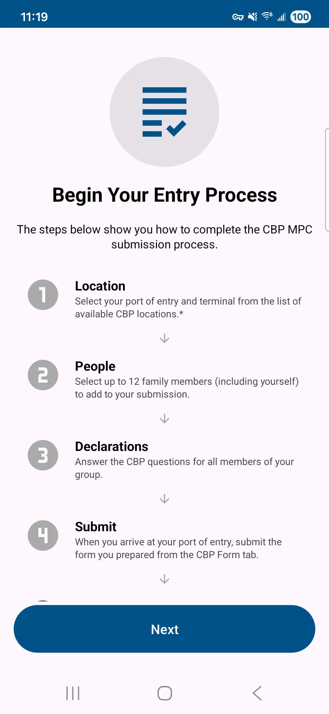 Mobile Passport Control