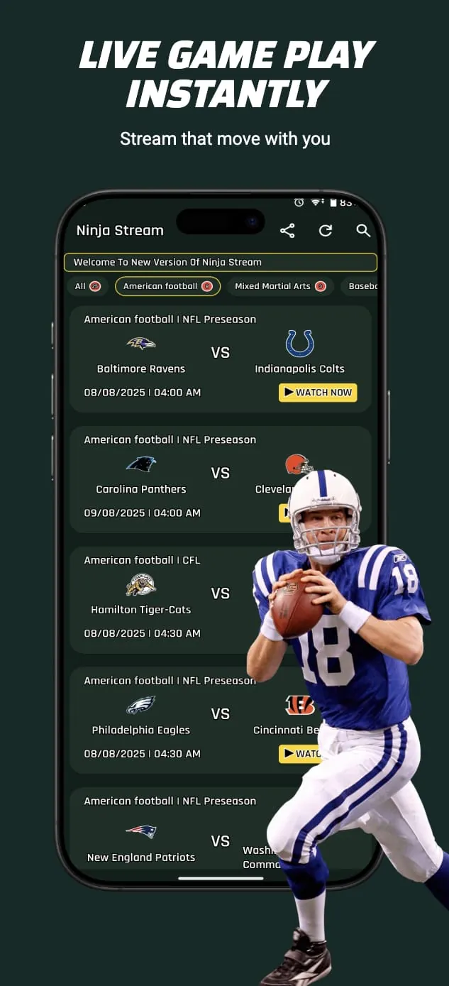 LIVE NBA NFL MLB Streams