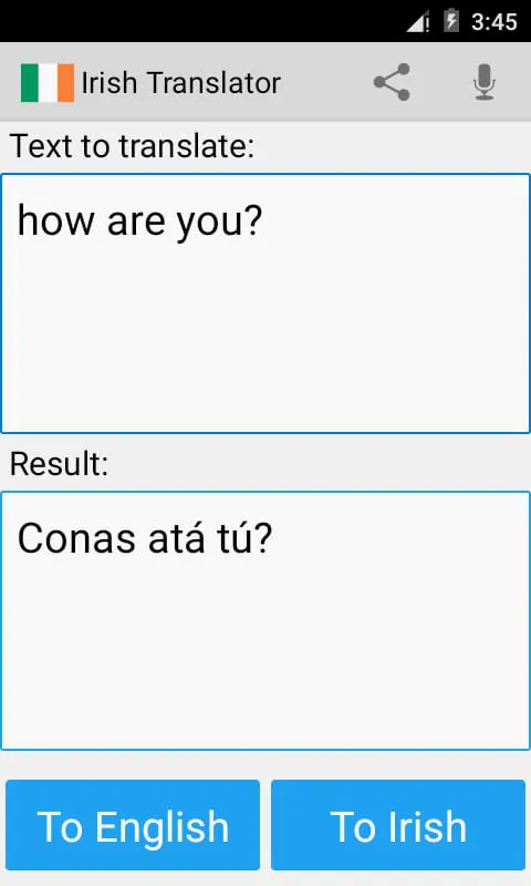 Irish English Translator