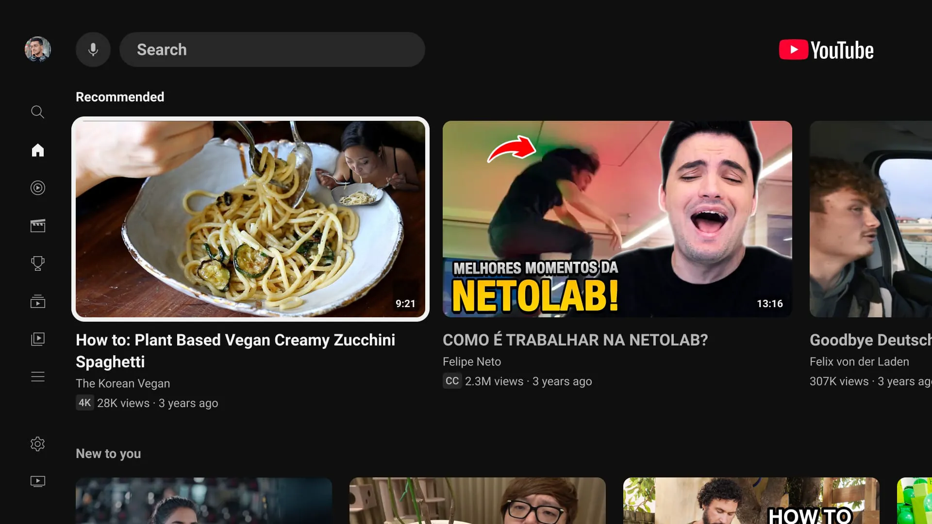YouTube for Android TV