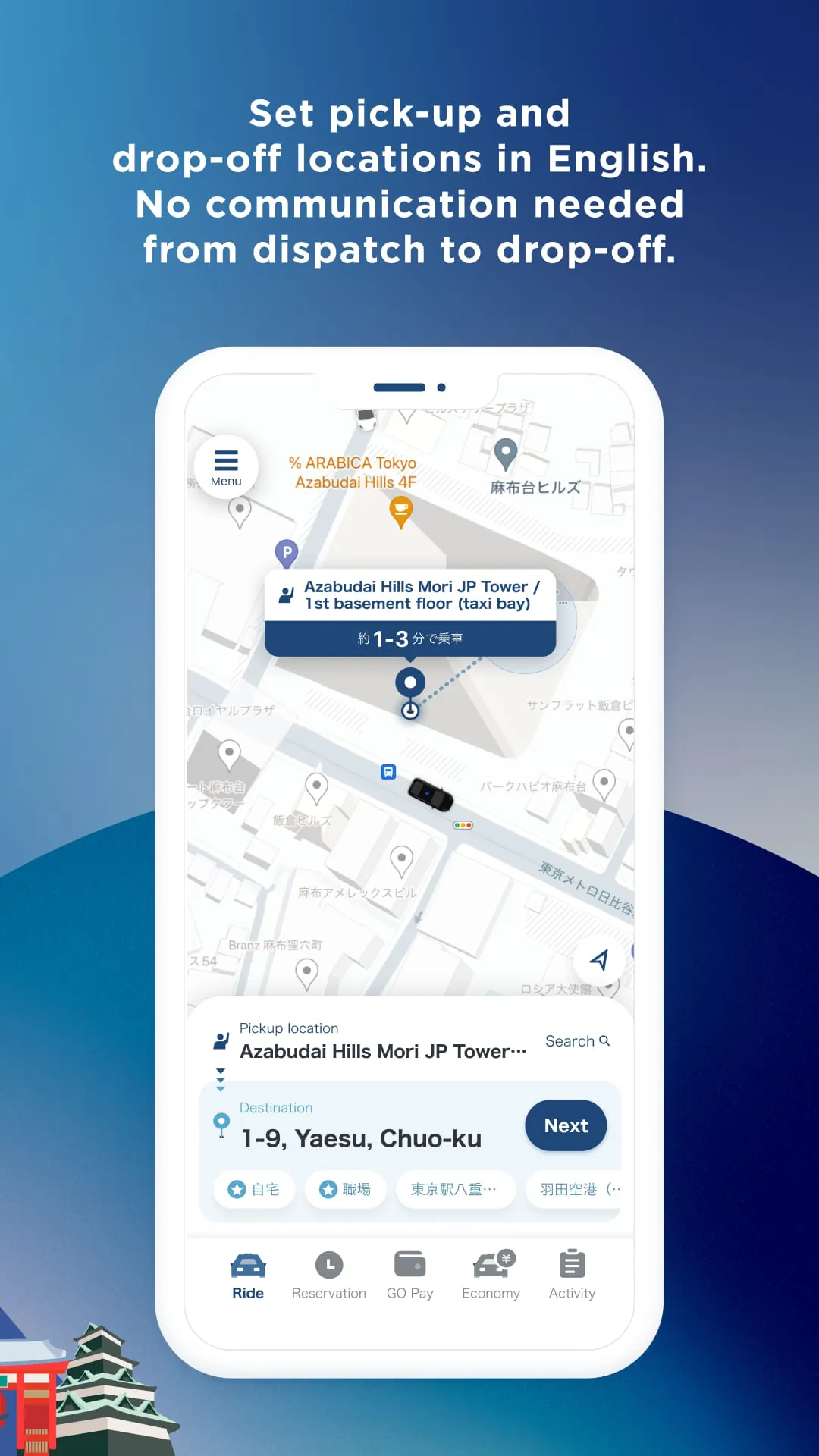 GO / Taxi app for Japan