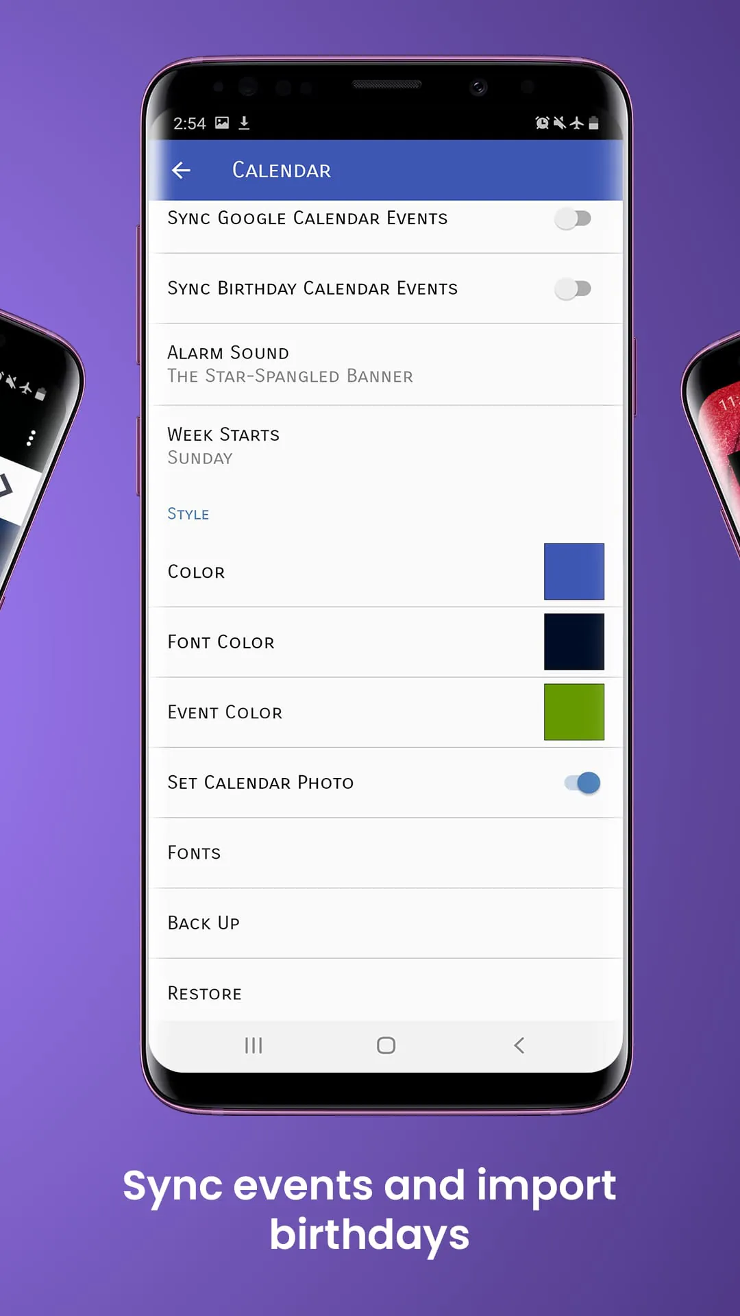 US Calendar with Holidays