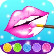 Glitter lips coloring game