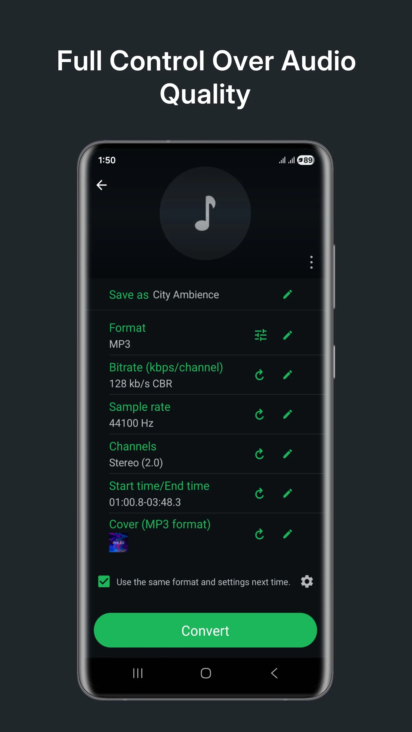 Audio Converter (MP3 AAC OPUS)