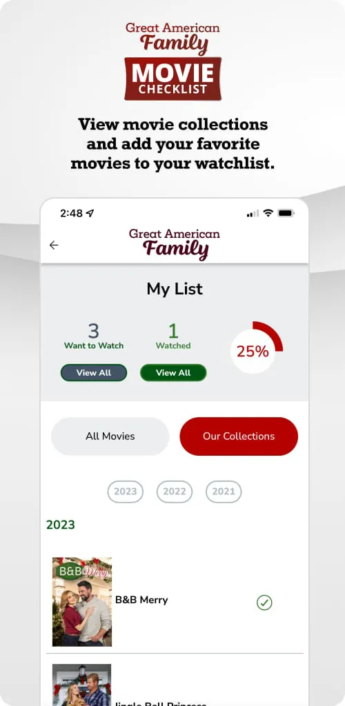 GFAM Movie Checklist