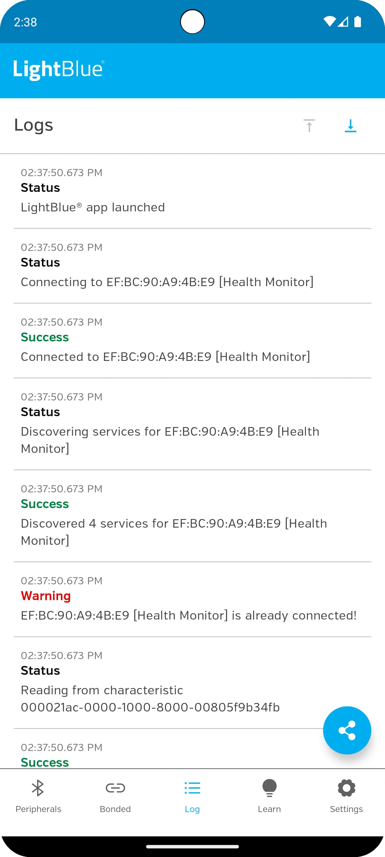 LightBlue® — Bluetooth LE