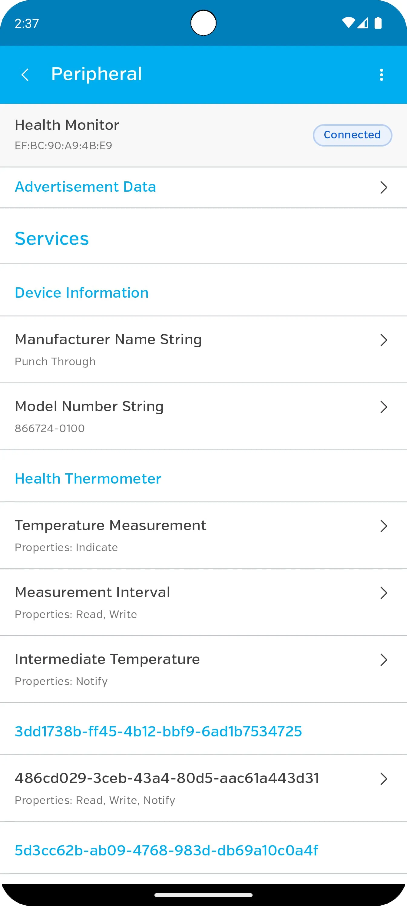 LightBlue® — Bluetooth LE