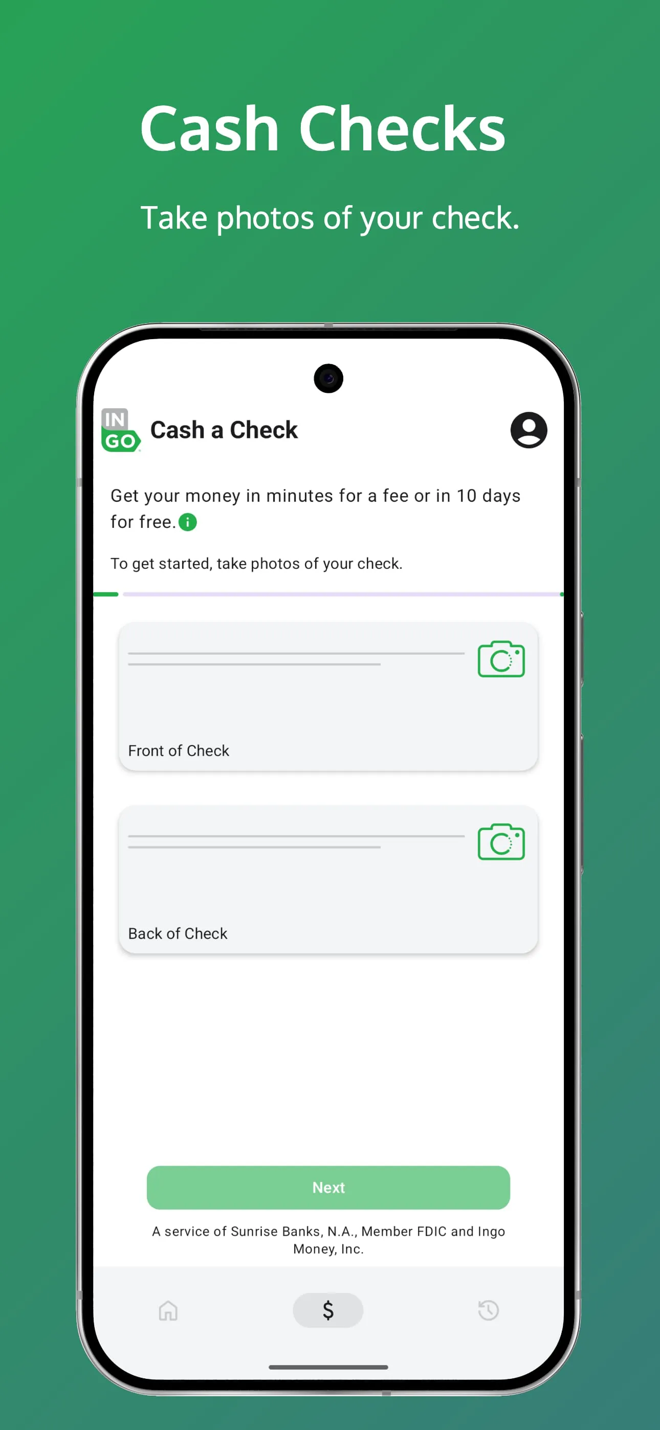 Ingo Money App – Cash Checks