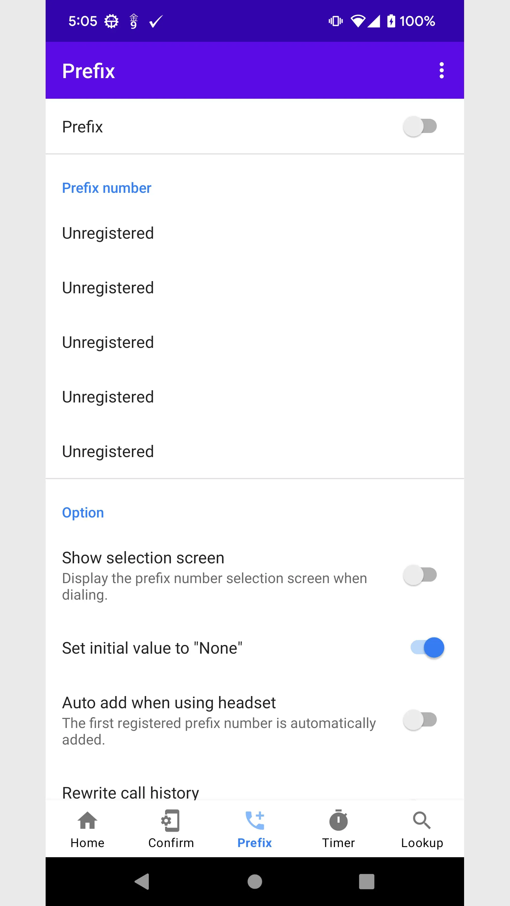 Outgoing Call Confirm