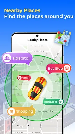GPS Satellite Earth Map View