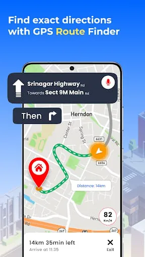 GPS Satellite Earth Map View