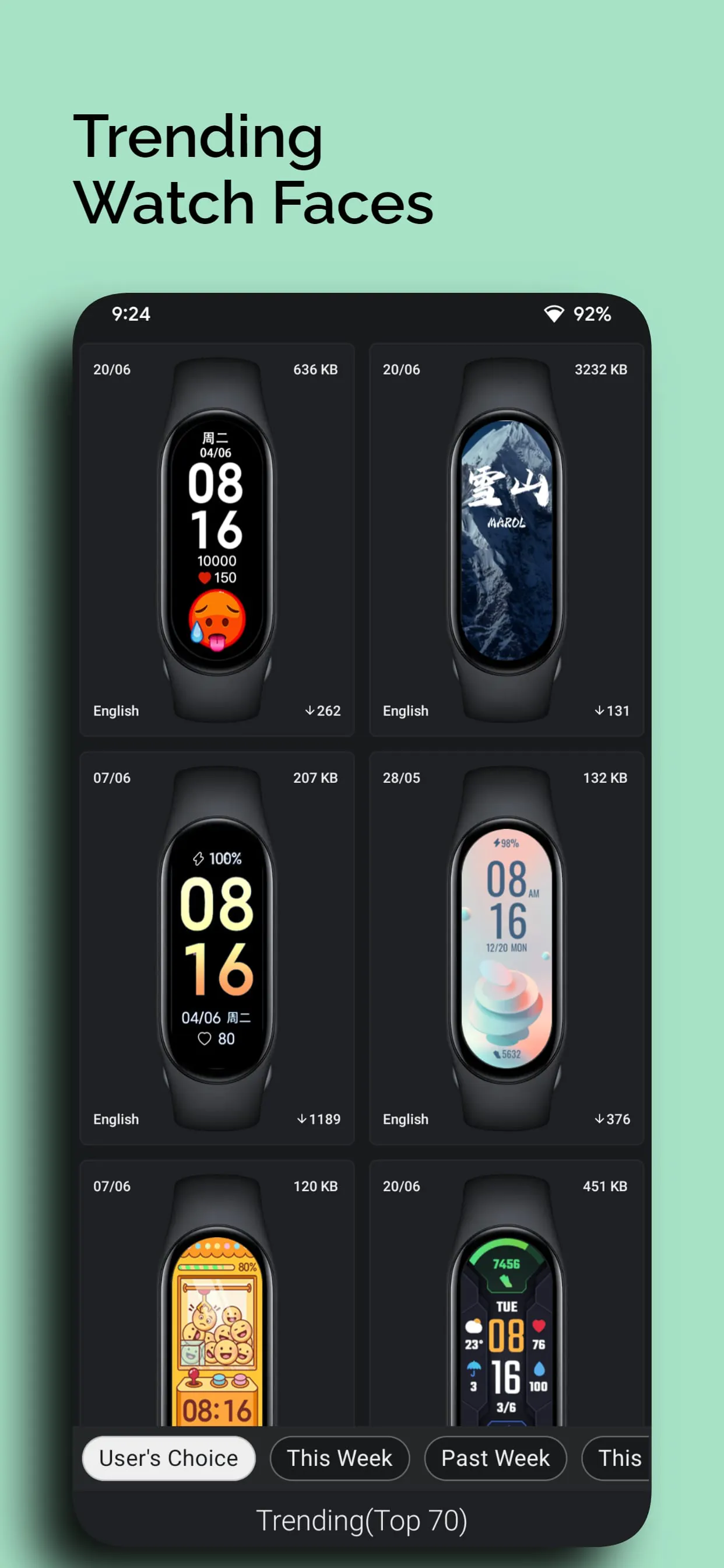 Mi Band 7 Watch Faces