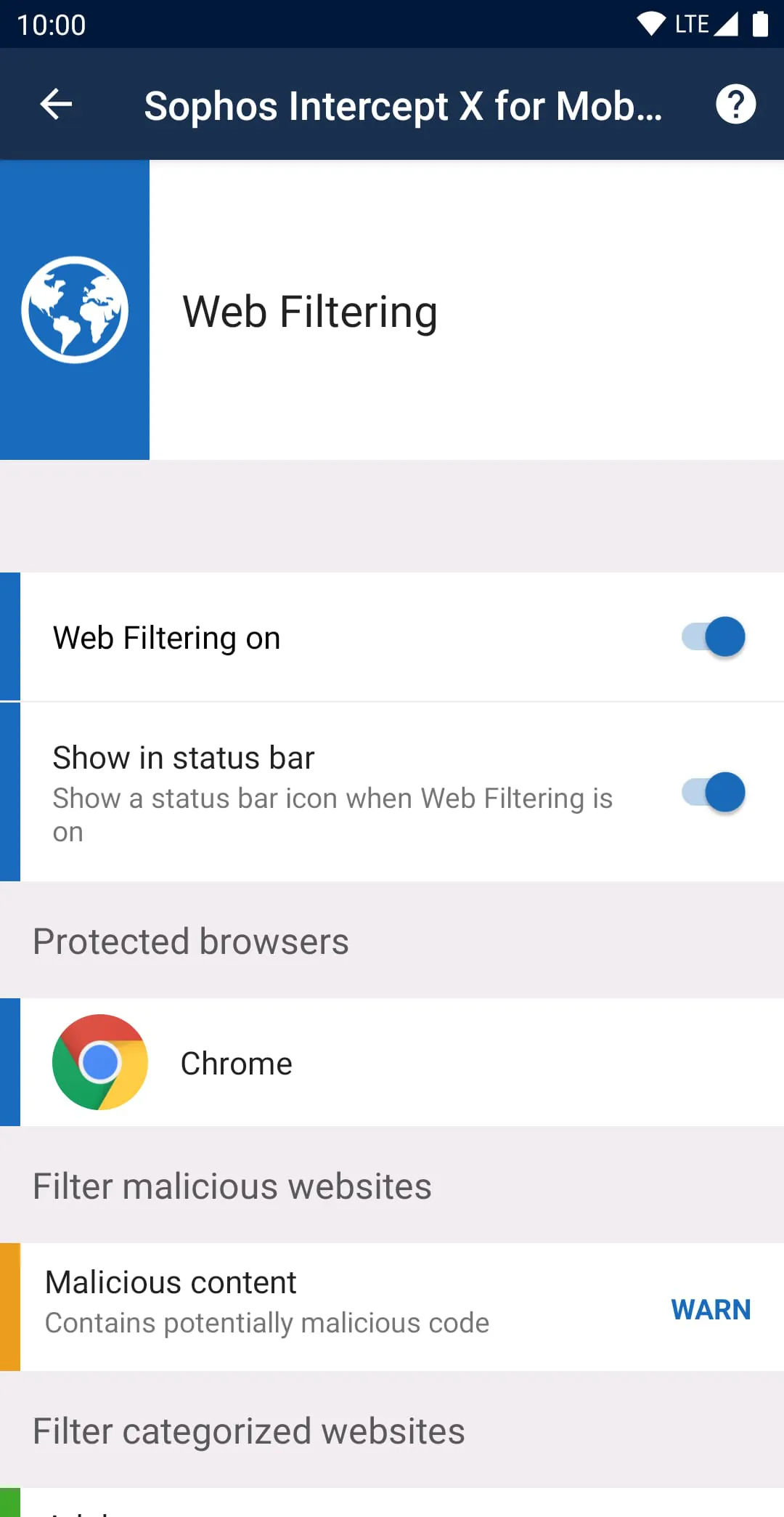 Sophos Intercept X for Mobile