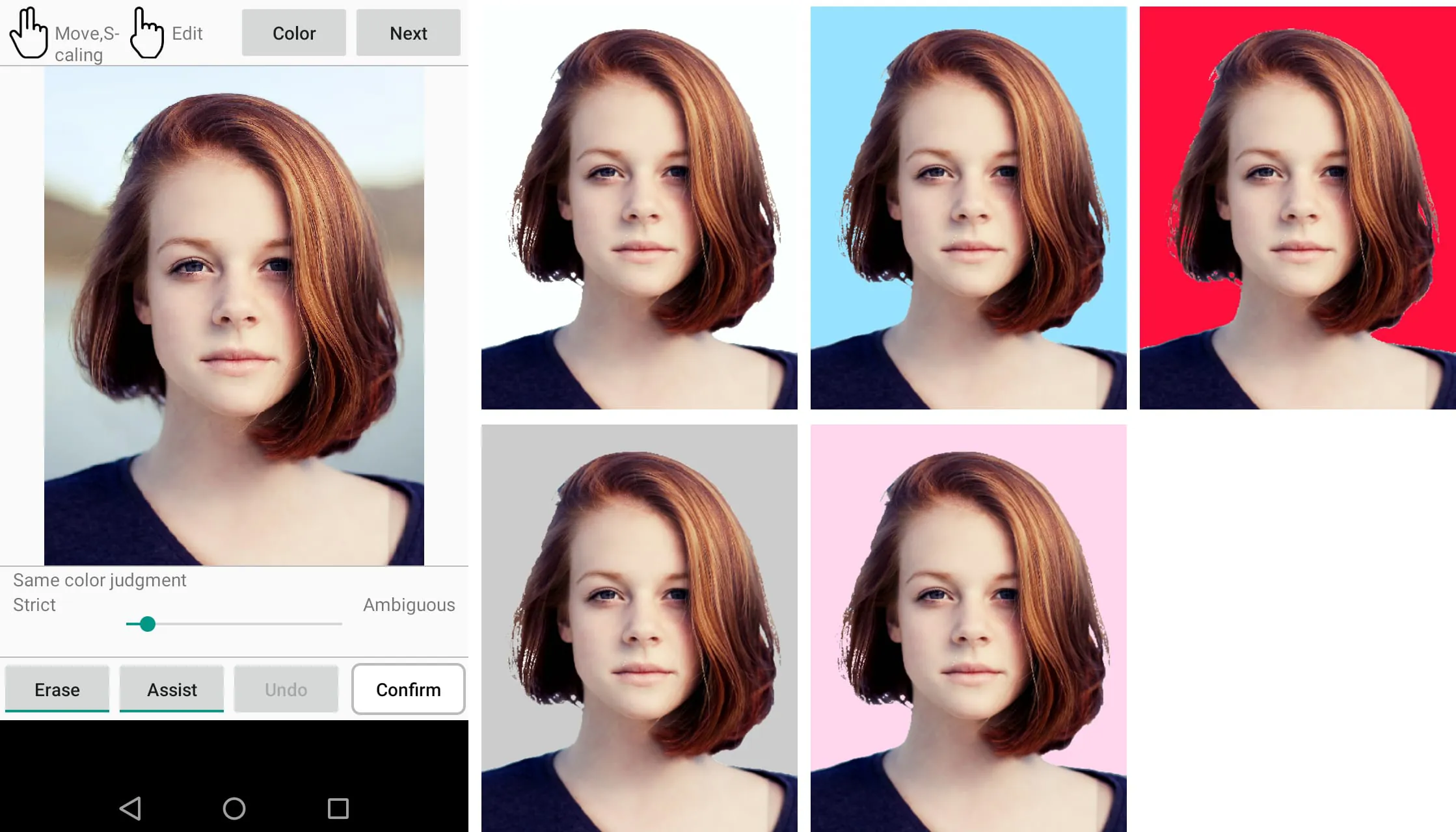 ID photo background editor