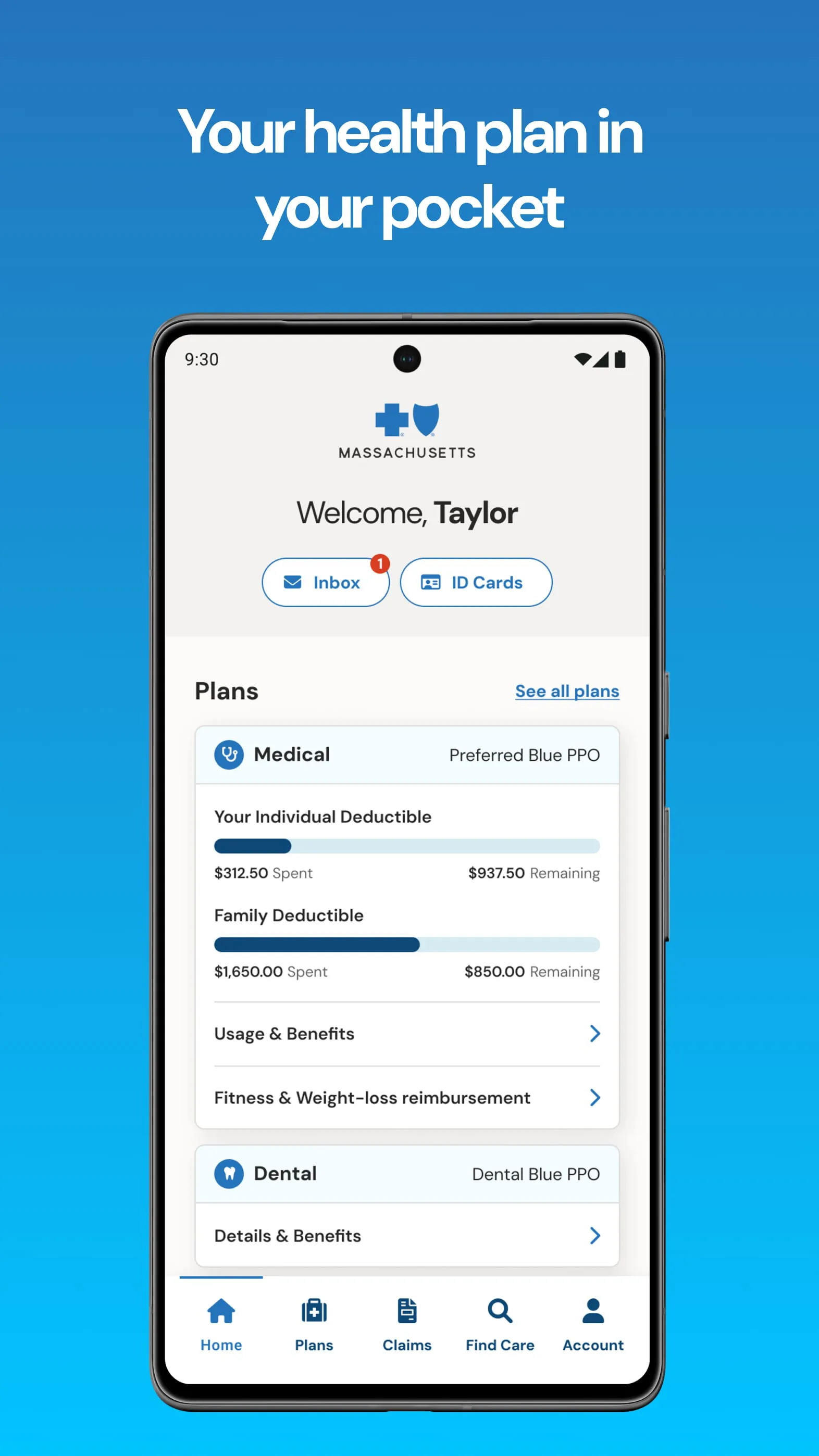 BCBSMA MyBlue Member App