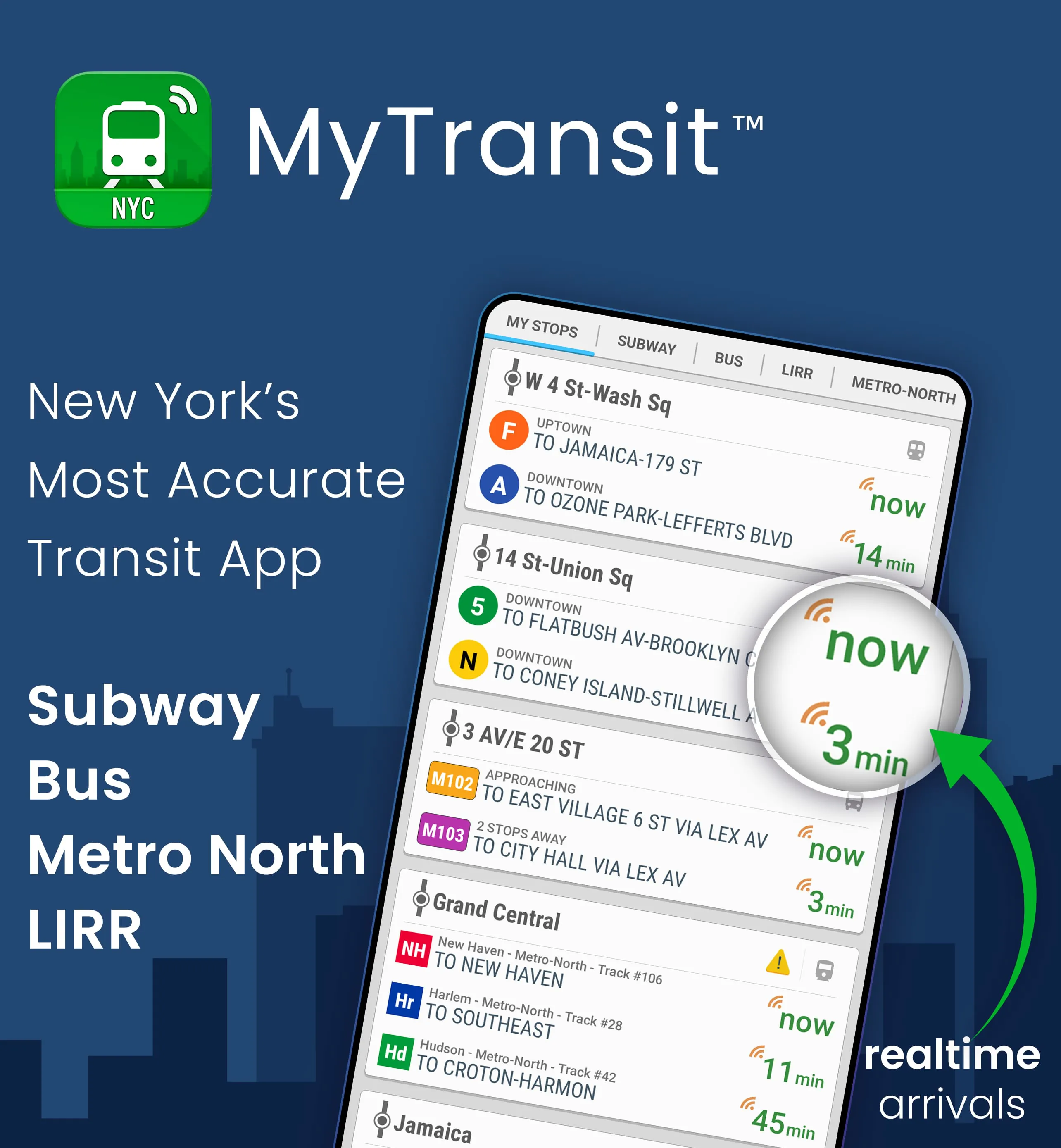 MyTransit NYC Subway & Bus MTA
