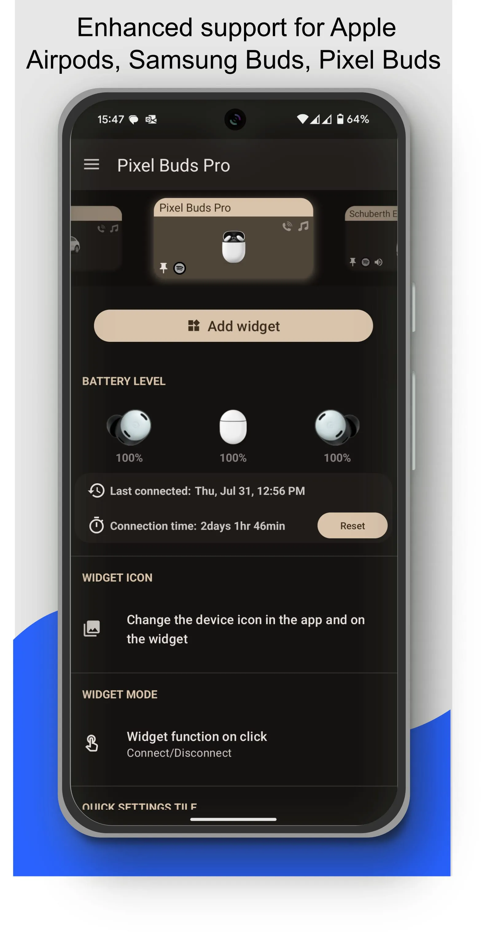 Bluetooth Audio Connect Widget