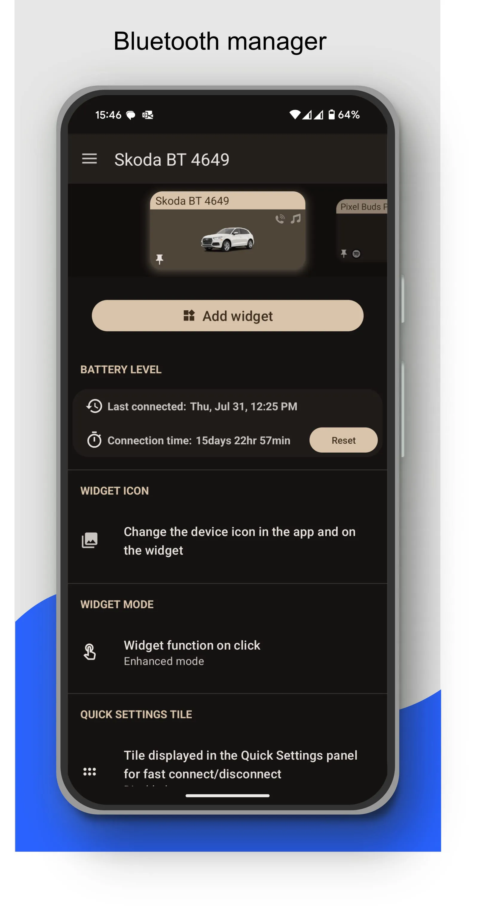 Bluetooth Audio Connect Widget