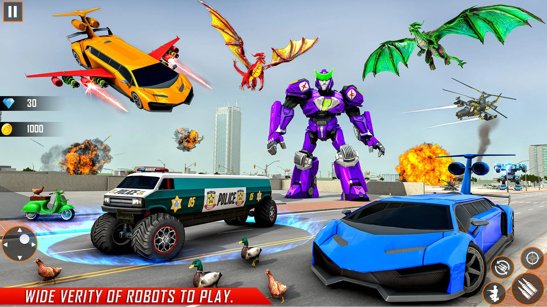 Limo Robot Car Game