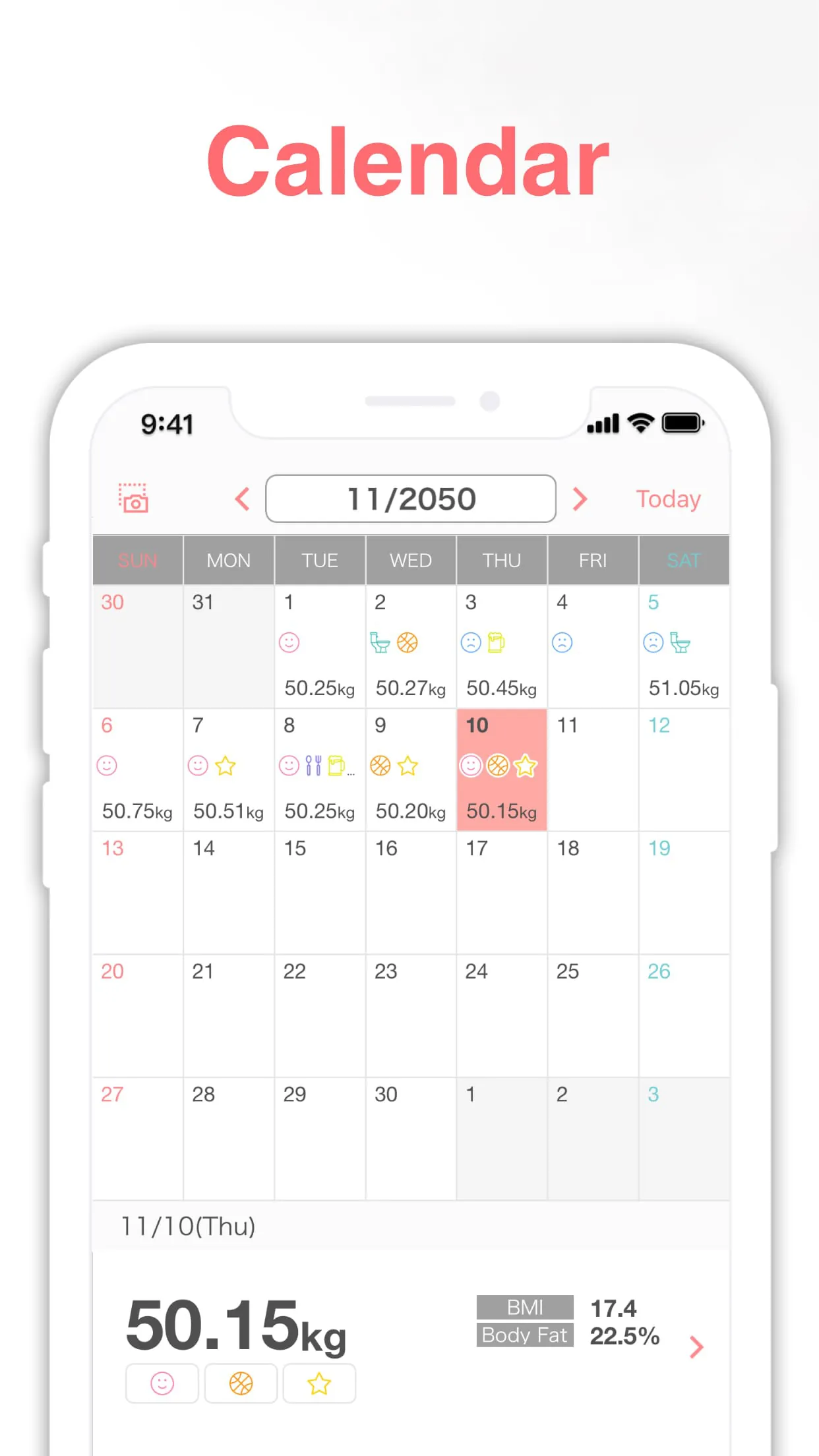 SmartDiet Daily Weight Tracker