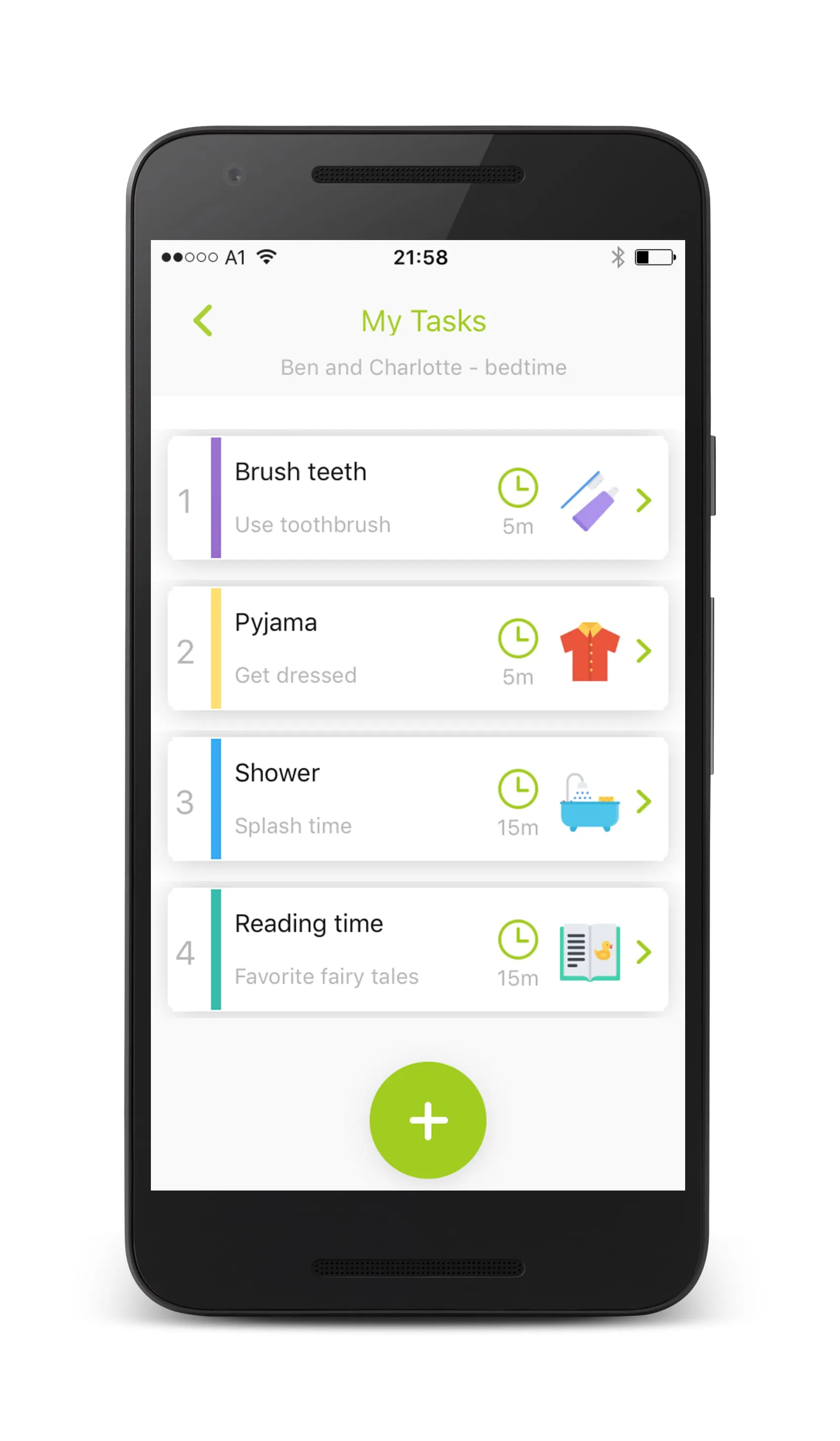 Kids visual task timer
