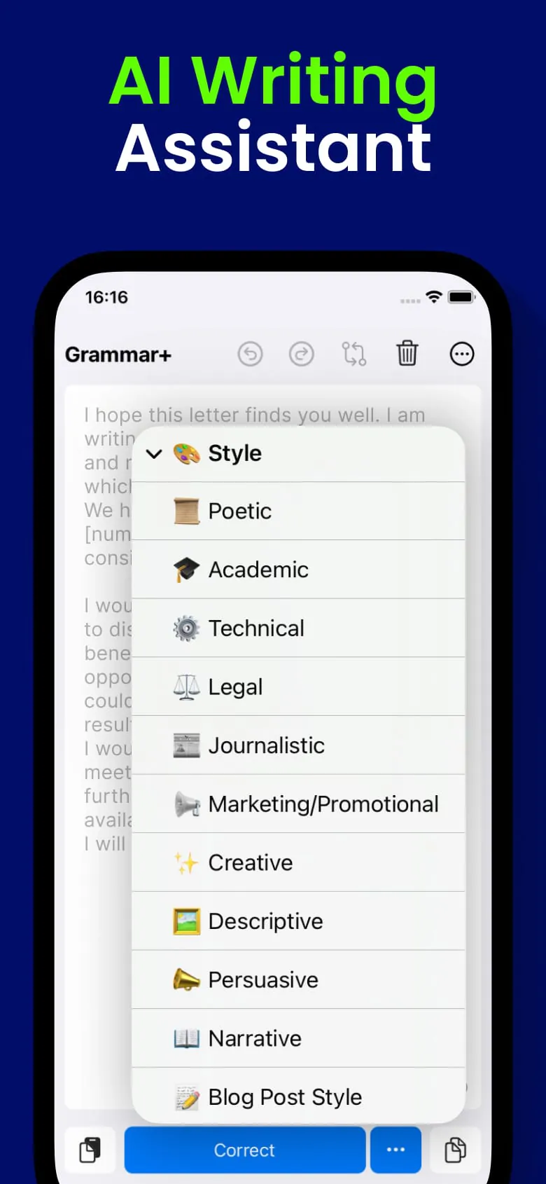 AI Grammar Checker App
