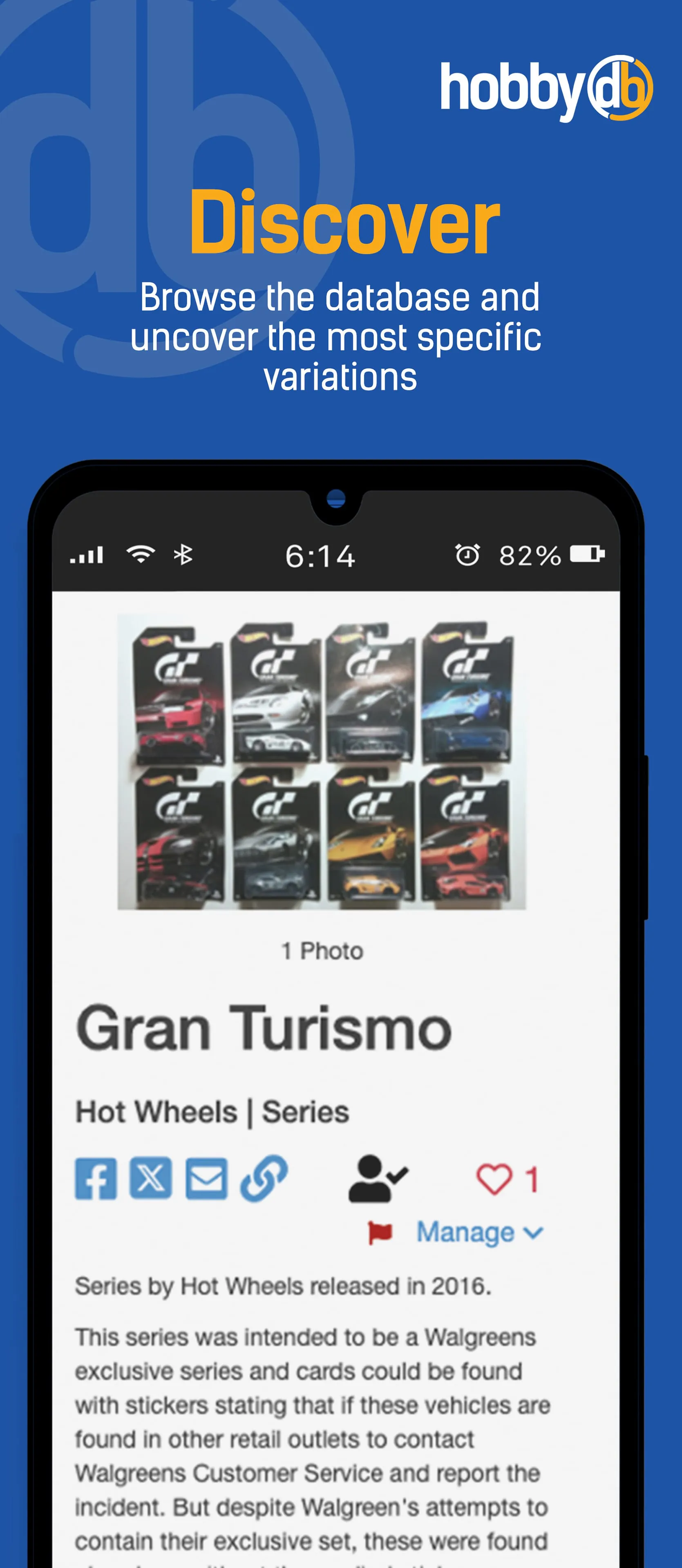 hobbyDB Collection Management