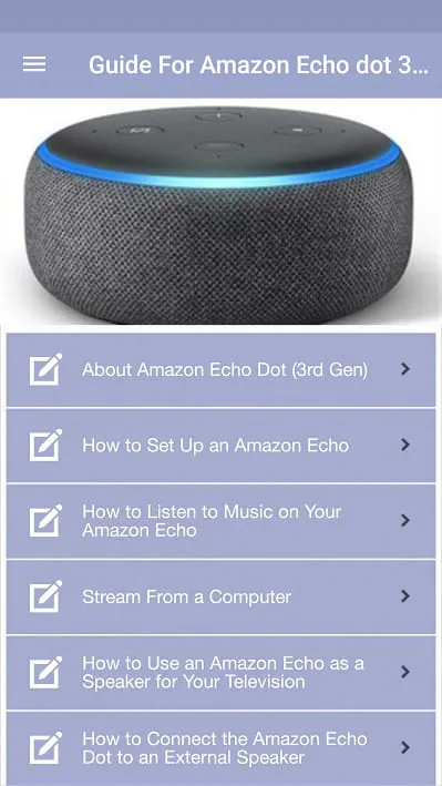 Amazon Echo Dot 3rd Gen Guide