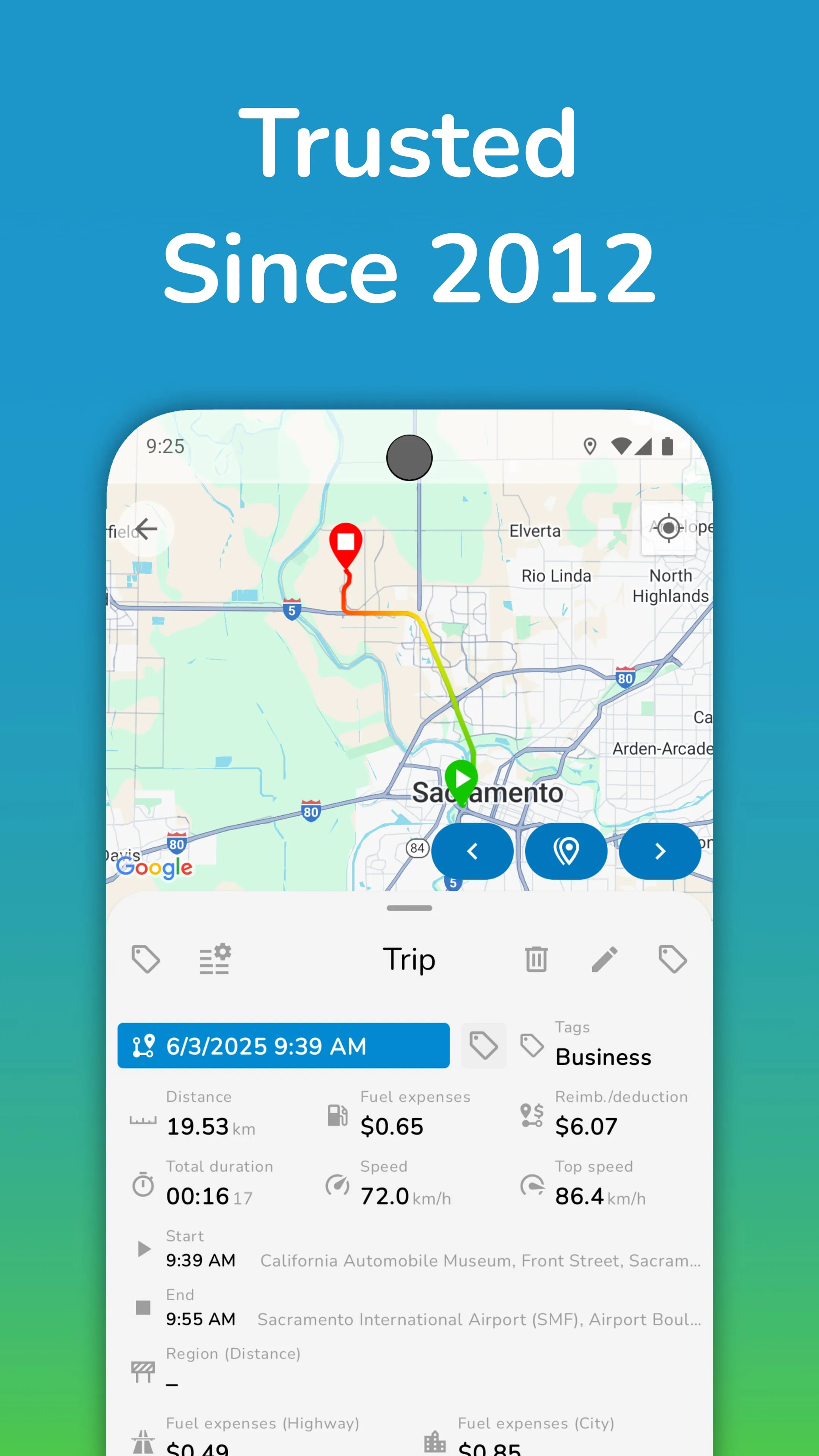 Mileage Tracker & Vehicle Log