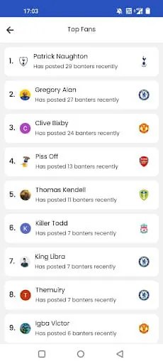 Into The Stands Football App