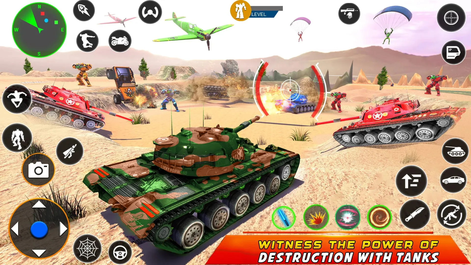 Army Bus Robot Car Game 3d