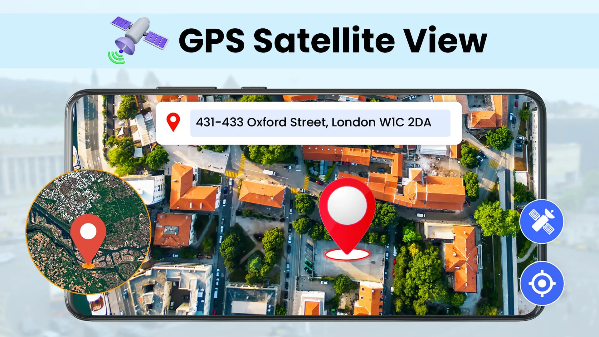 GPS Navigation Satellite Map