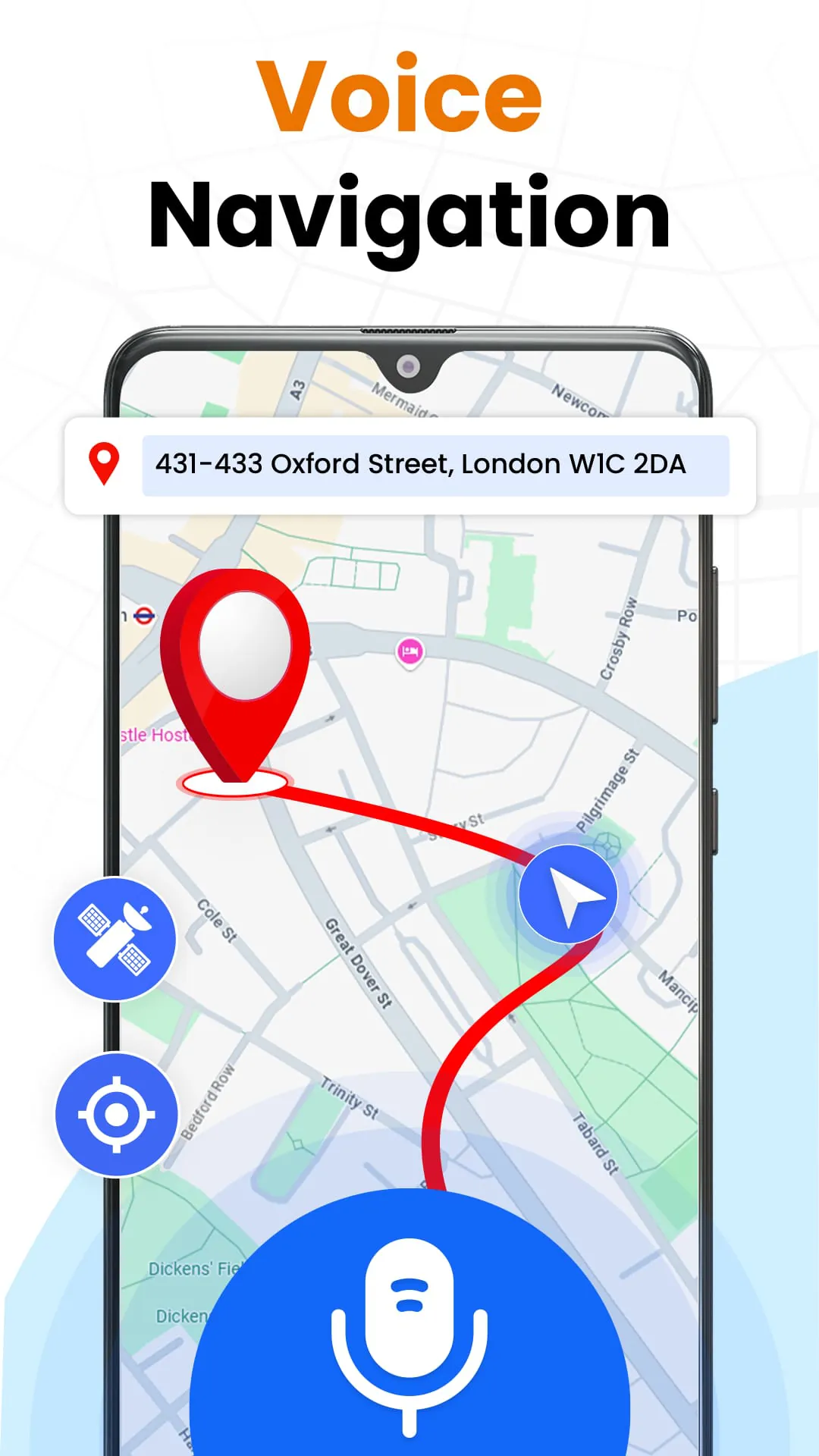 GPS Navigation Satellite Map