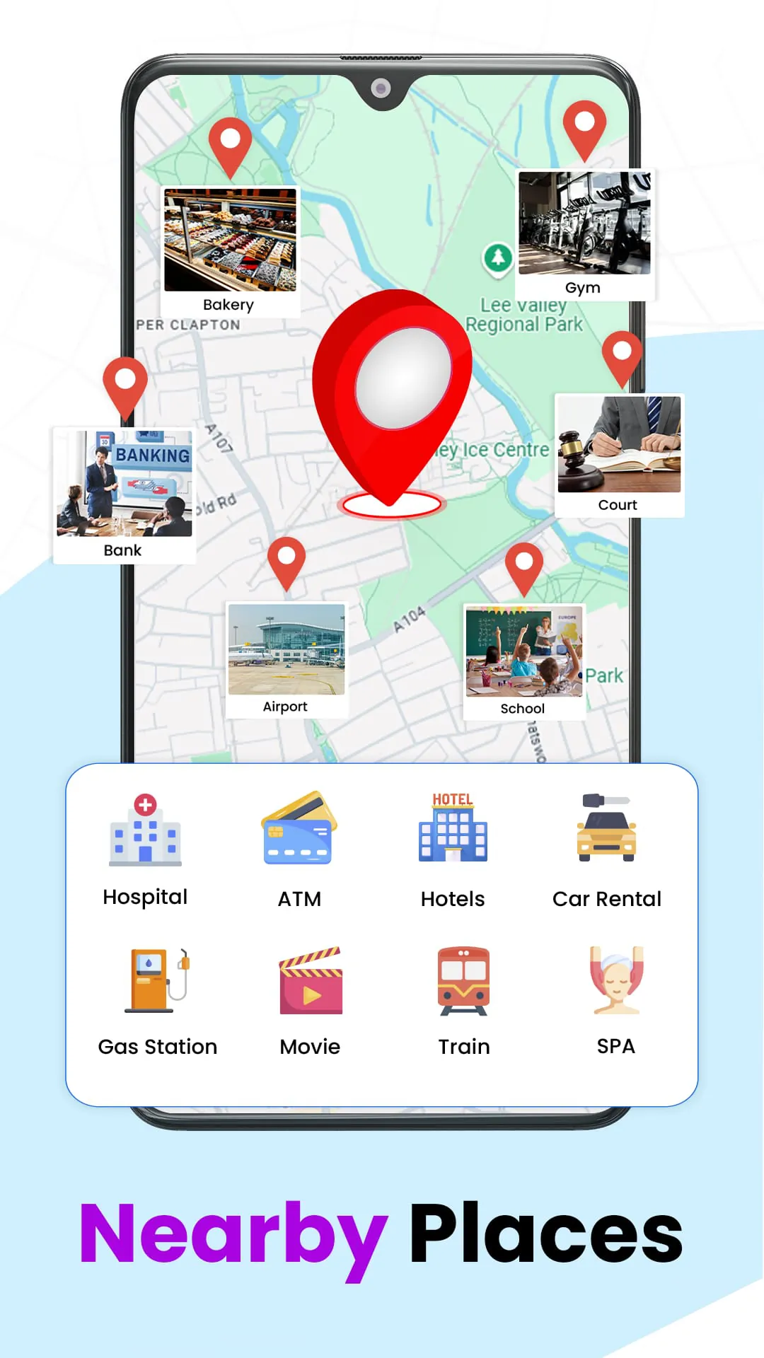 GPS Navigation Satellite Map