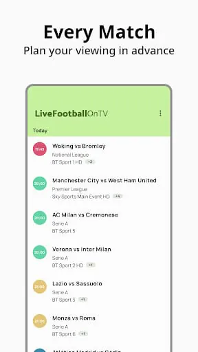 Live Football On TV Guide
