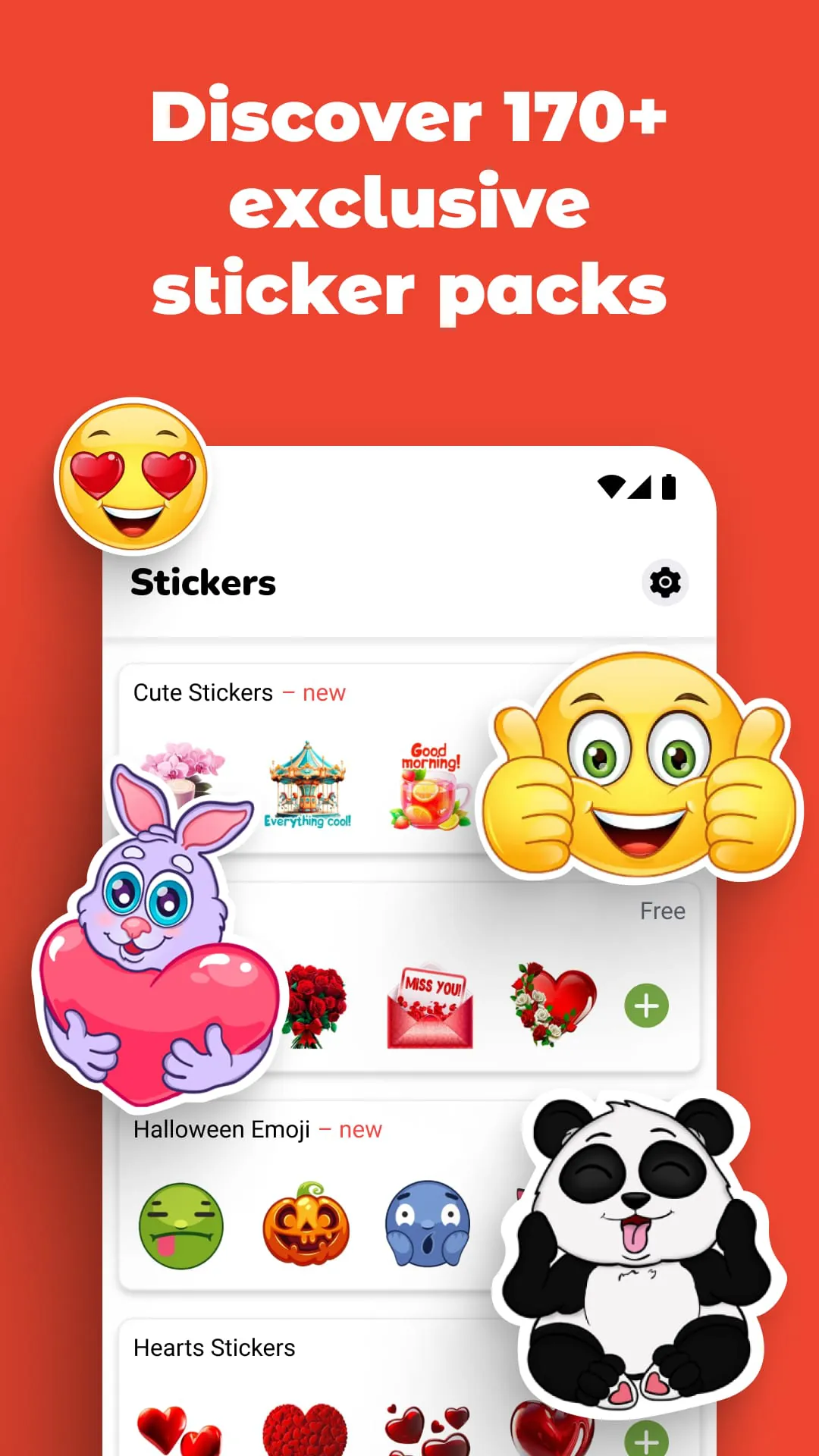 Stickers and emoji