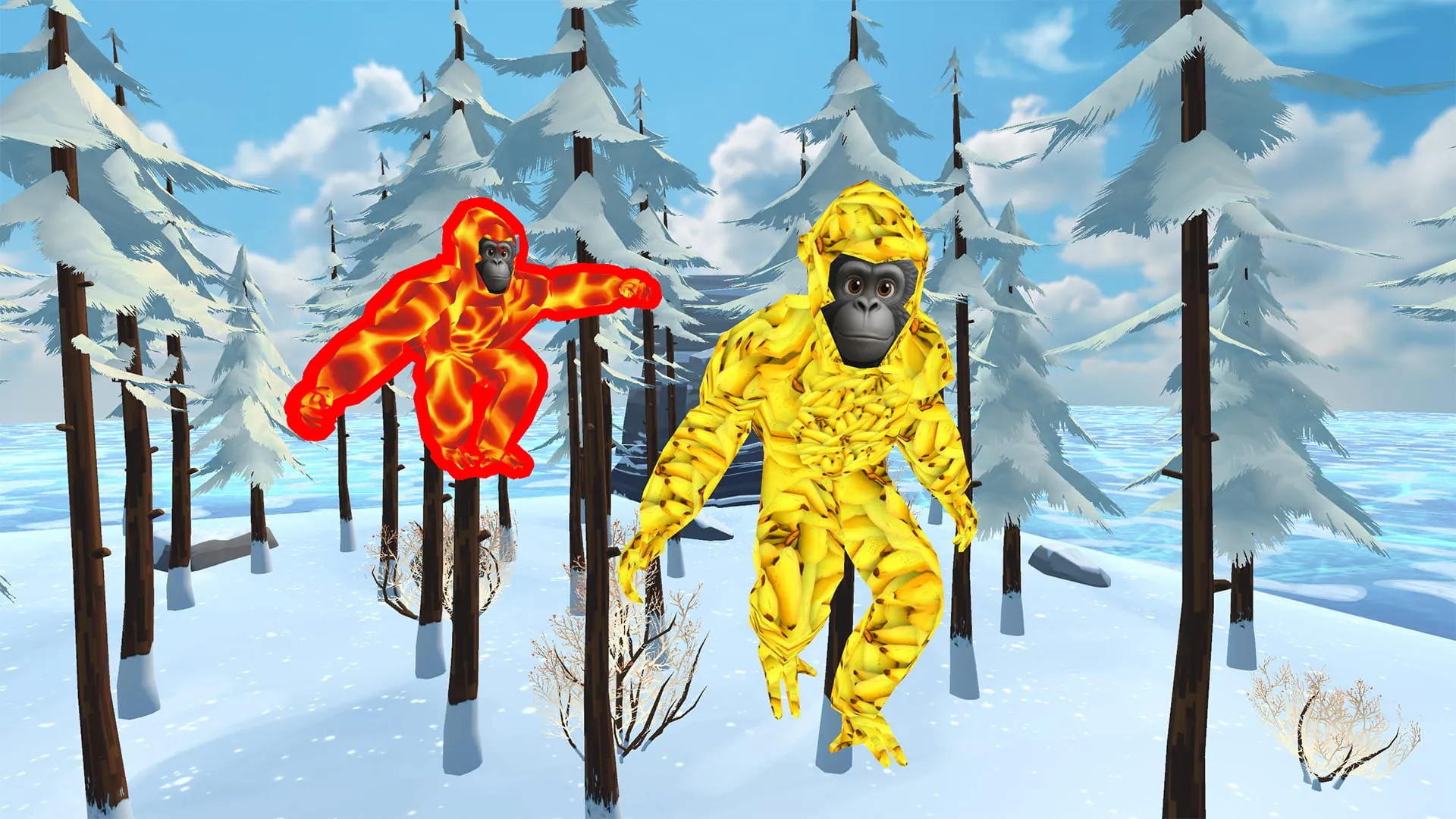 Monkey tag. Gorilla memes game